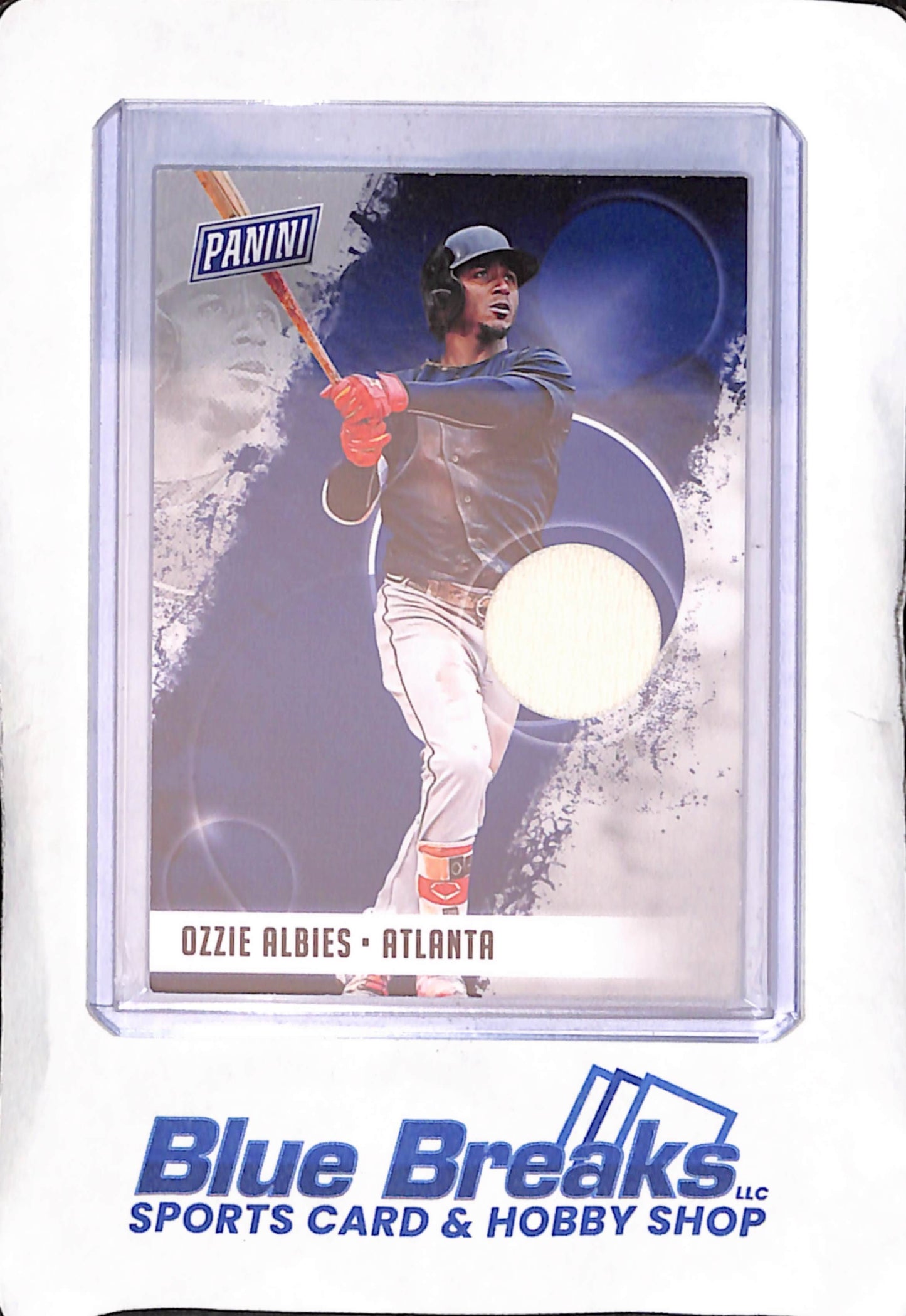 2018 Panini - The National - Ozzie Albies - relic - #OA - baseball - Braves
