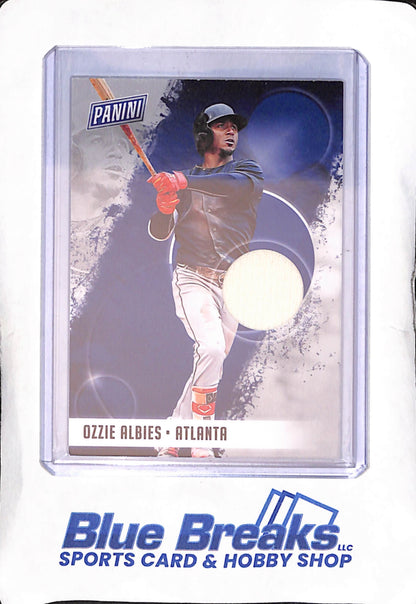 2018 Panini - The National - Ozzie Albies - relic - #OA - baseball - Braves