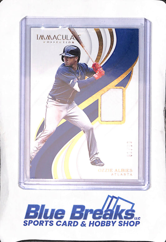 2019 Panini - Immaculate Collection - Ozzie Albies - relic - 61/99 - #109 - baseball - Braves