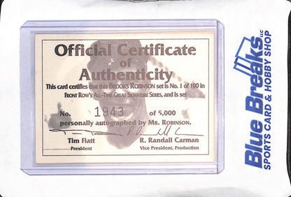 The All-Time Great Series - Front Row - Brooks Robinson - auto - 1943/5000 - #1 - baseball - Orioles