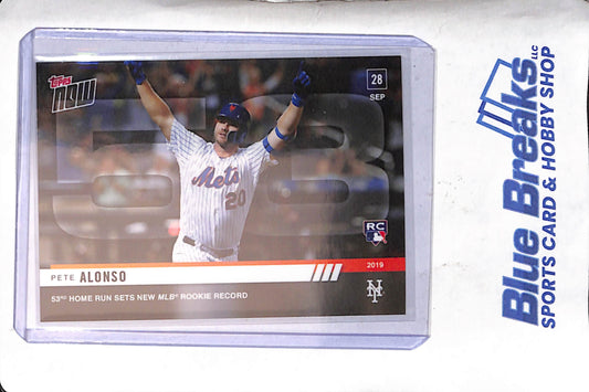 2019 Topps Now - 53rd Home Run - Rookie Record - Pete Alonso - RC - #913  - baseball - Mets