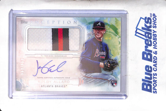 2019 Topps - Inception - Kobly Allard - relic -auto - 199/199 - #IAP-KA - baseball - Braves