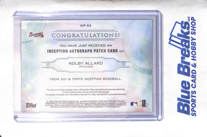 2019 Topps - Inception - Kobly Allard - relic -auto - 199/199 - #IAP-KA - baseball - Braves