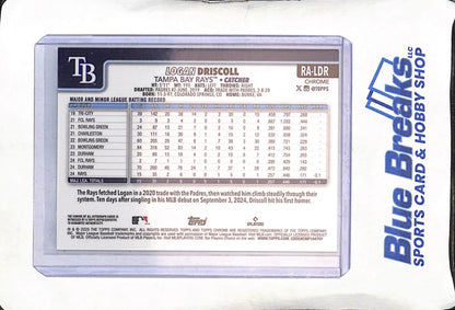2025 Topps Chrome - green - Logan Driscoll - auto - 51/99 - RC - #RA-LDR - baseball - Rays