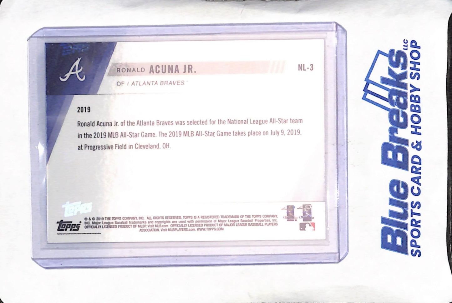 2019 Topps Now - Ronald Acuna Jr - All Star Game Selection - Atlanta Braves - Baseball - #NL-3