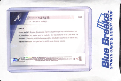 2019 Topps Now - Ronald Acuna Jr - September 19 - Atlanta Braves - Baseball - #868