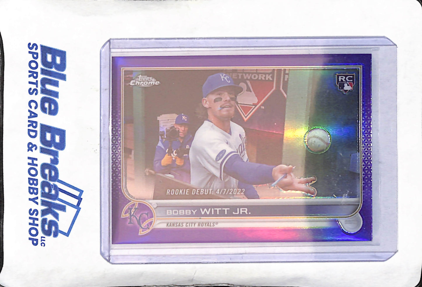 2022 Topps Chrome - Bobby Witt Jr - Rookie Debut Purple - Kansas City Royals - Baseball - #USC176