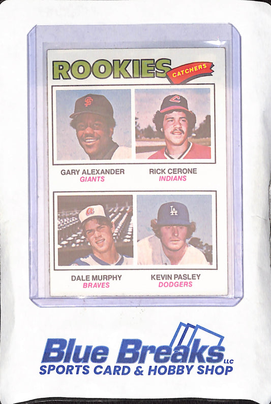 1977 Topps - Gary Alexander - Rick cerone - Dale Murphy - Kevin Pasley - Rookies Catchers - San Francisco Giants - Cleveland Indians - Atlanta Braves - Los Angeles Dodgers - Baseball - #476