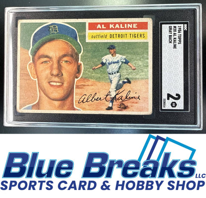 1956 Topps - Al Kaline #20 grey back SGC 2 Detroit Tigers