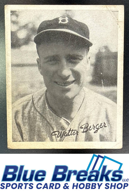 1936 Goudey R322 Wally Berger #NNO Boston Braves Atlanta Braves