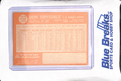 1964 Topps - Don Drysdale - Los Angeles Dodgers - Baseball - #120