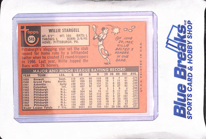 1969 Topps - Willie Stargell - Pittsburgh Pirates - Baseball - #545
