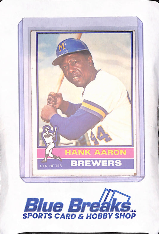 1976 Topps - Hank Aaron - Milwaukee Brewers - Baseball - #550
