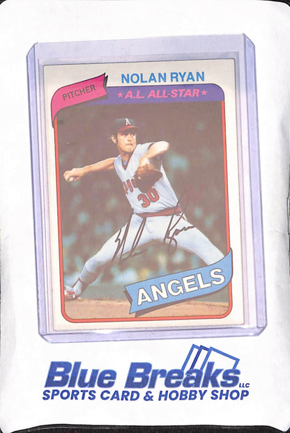 1980 Topps - Nolan Ryan - Los Angeles Angels - Baseball - #580