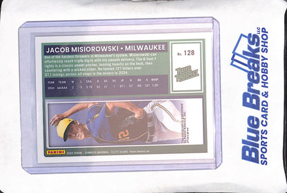 2025 Panini Donruss Optic - Jacob Misiorowski - Rated Prospect Autograph - Milwaukee Brewers - Baseball - #128