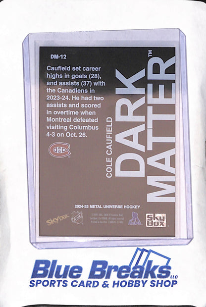 2024-25 Upper Deck Sky Box Metal Universe - Cole Caufield - Dark Matter - Montreal Canadiens - Hockey - #DM-12