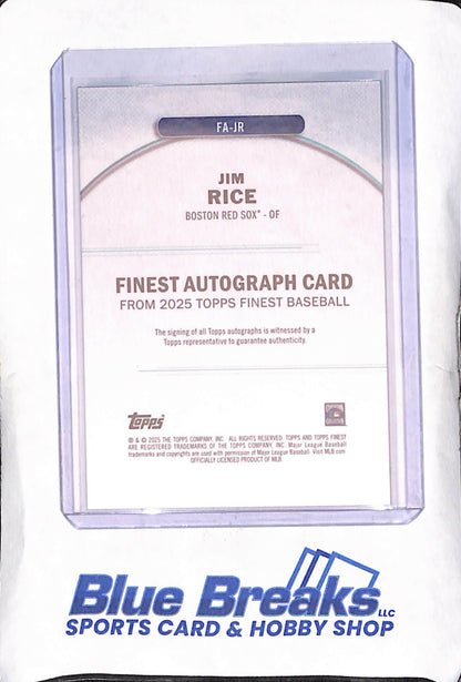 2025 Topps Finest - Jim Rice - Green Autograph - 30/75 - Boston Red Sox - Baseball - #FA-JR