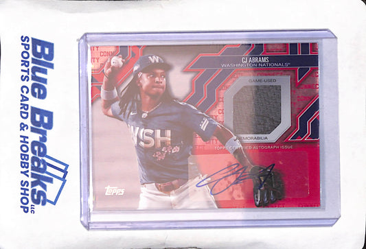2025 Topps - CJ Abrams - City Connect Autograph Relic - Washington Nationals - Baseball - #CCAR-CA