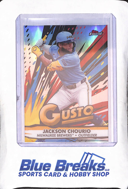 2025 Topps Finest - Jackson Chourio - Gusto - Milwaukee Brewers - Baseball - #G-19