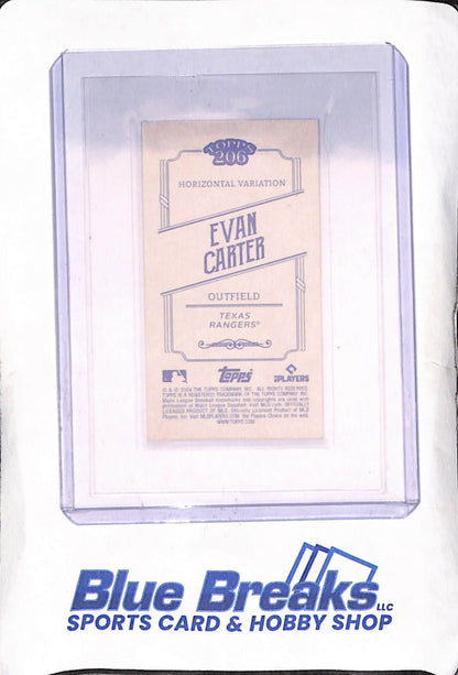2024 Topps 206 - Evan Carter - Horizontal Layout - Texas Rangers - Baseball