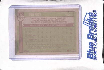 2025 Topps Heritage - Ben Rice - Pink Sparkle Chrome Refractor - RC - New York Yankees - Baseball - #406