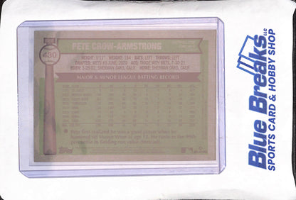 2024 Topps Heritage - Pete Crow-Armstrong - Pink Sparkle Chrome - Chicago Cubs - Baseball - #430