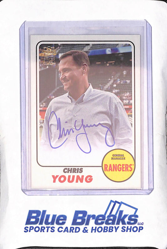 2024 Topps Heritage - Chris Young - General Manager Autograph - Texas Rangers - Baseball - #68FF-CY