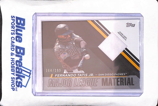 2024 Topps - Fernando Tatis Jr - Major League Material - Relic - 184/199 - San Diego Padres - Baseball - #MLMU-FT