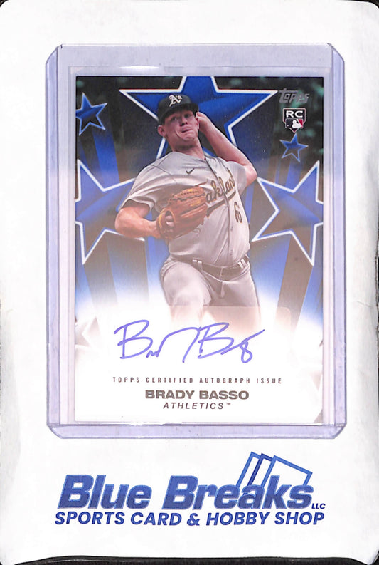 2025 Topps - Brady Basso - Baseball Stars Autograph - RC - 41/150 - Oakland Athletics - Baseball - #BSA-BBA