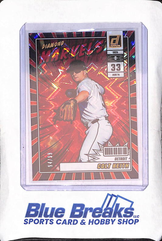 2025 Panini Donruss - Colt Keith - Diamond Marvels - 94/99 - Detroit Tigers - Baseball - #10