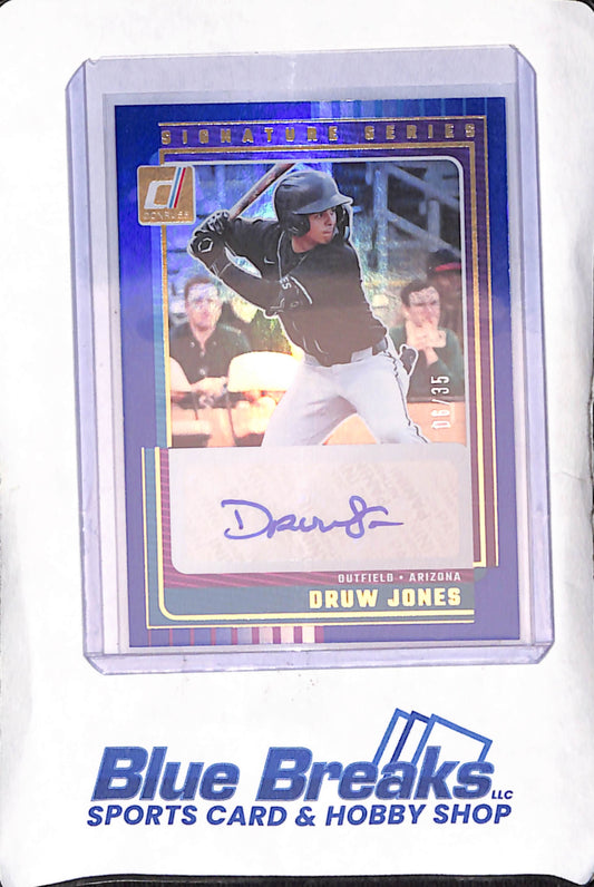 2025 Panini Donruss - Druw Jones - Signature Series Autograph - 6/35 - Arizona Diamondbacks - Baseball - SG-DJN