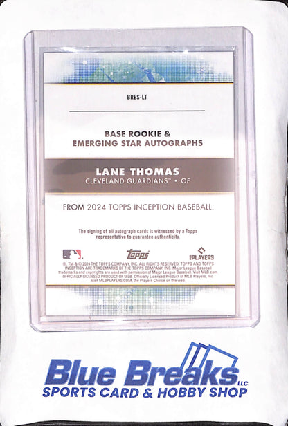 2024 Topps Inception - Lane Thomas - Autograph - 194/299 - Cleveland Guardians - Baseball - #BRES-LT