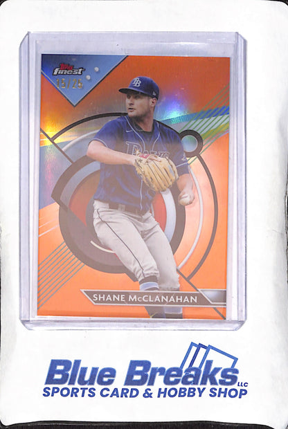 2023 Topps - Finest - orange Shane McClanahan - 15/25 - #23 - baseball - Rays