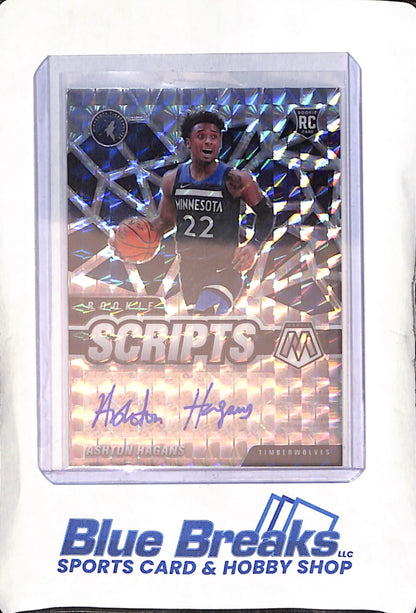 2020-21 Panini - Mosaic - Rookie Scripts - Ashton Hagans - auto - RC - #RS-ASH - basketball - Timberwolves