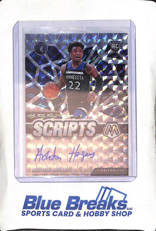 2020-21 Panini - Mosaic - Rookie Scripts - Ashton Hagans - auto - RC - #RS-ASH - basketball - Timberwolves