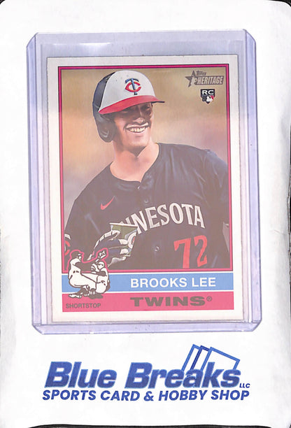 2025 Topps Heritage - Brooks Lee - Image Variation - RC - Minnesota Twins - Baseball - #63