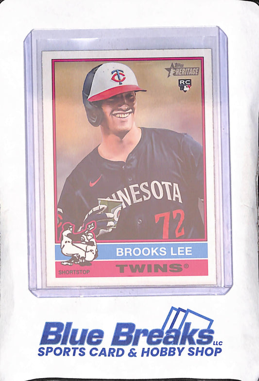 2025 Topps Heritage - Brooks Lee - Image Variation - RC - Minnesota Twins - Baseball - #63