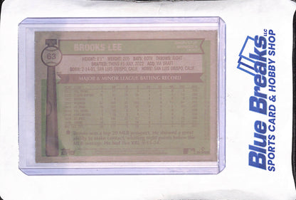2025 Topps Heritage - Brooks Lee - Image Variation - RC - Minnesota Twins - Baseball - #63