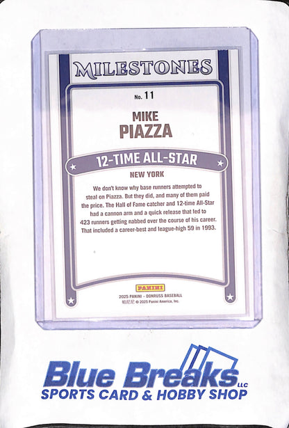 2025 Donruss - Mike Piazza - Milestone Moments - 90/149 - New York Mets - Baseball - #11