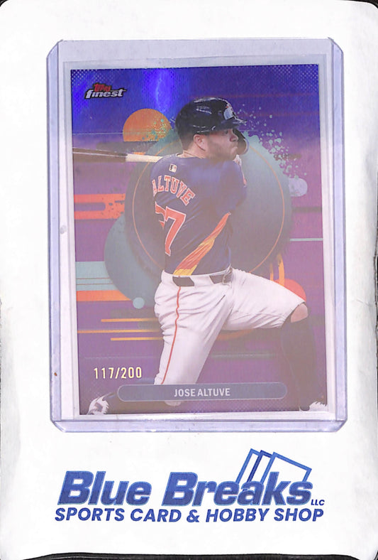 2025 Topps Finest - Jose Altuve - Uncommon Purple - 117/200 - Houston Astros - Baseball - #165
