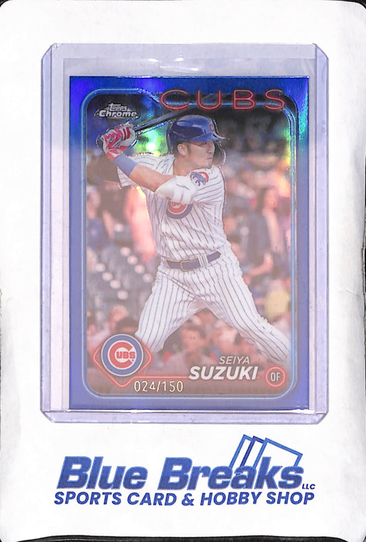 2024 Topps Chrome - Seiya Suzuki - Blue - 24/150 - Chicago Cubs - Baseball - #13