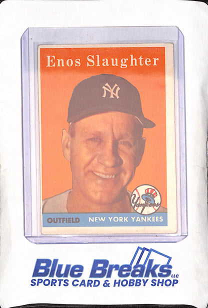 1958 Topps - Enos Slaughter - New York Yankees - Baseball - #142