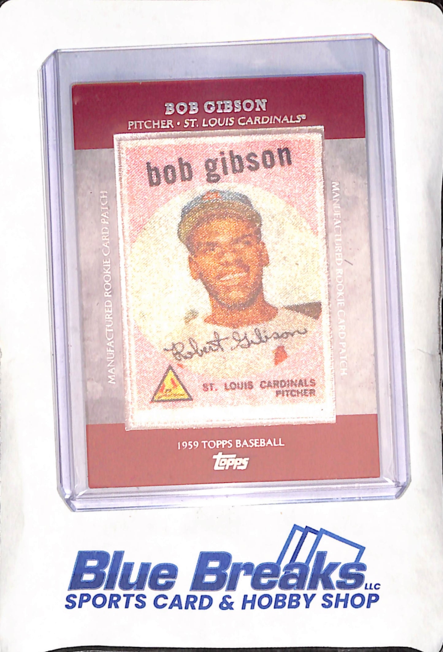 2013 Topps - Bob Gibson - Commemorative 1959 Rookie Patch - St Louis Cardinals - Baseball - #RCP-5