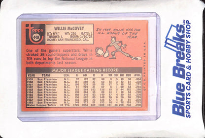 1969 Topps - Willie McCovey - San Francisco Giants - Baseball - #440
