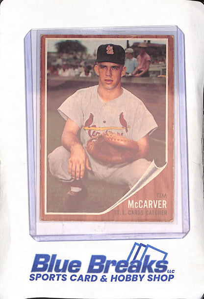 1962 Topps - Tim McCarver - St Louis Cardinals - Baseball - #167