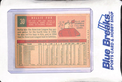 1959 Topps - Nellie Fox - Chicago White Sox - Baseball - #30