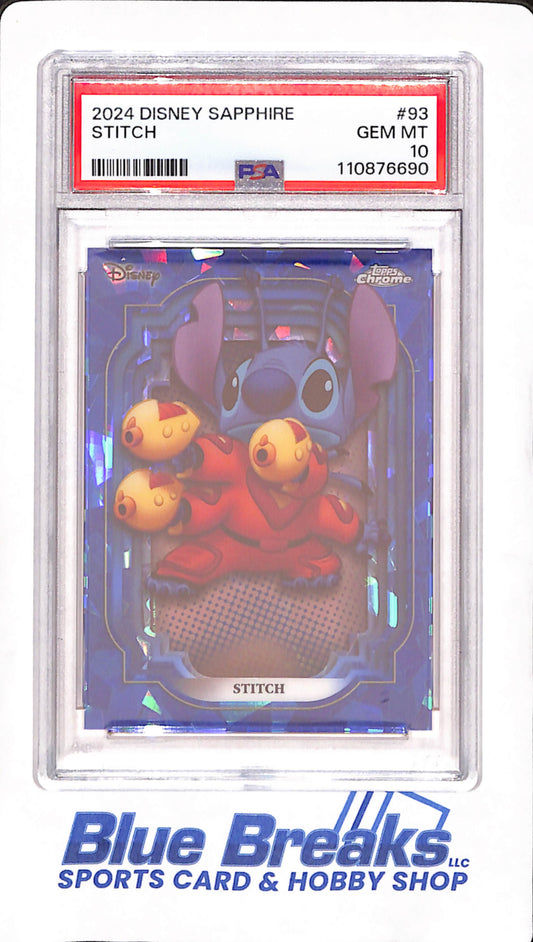 2024 Topps Disney Chrome Sapphire - Stitch - Disney - PSA Gem Mint 10 - #93