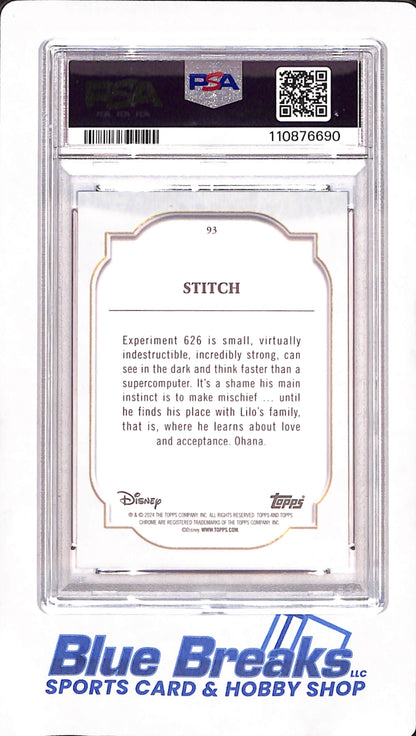 2024 Topps Disney Chrome Sapphire - Stitch - Disney - PSA Gem Mint 10 - #93