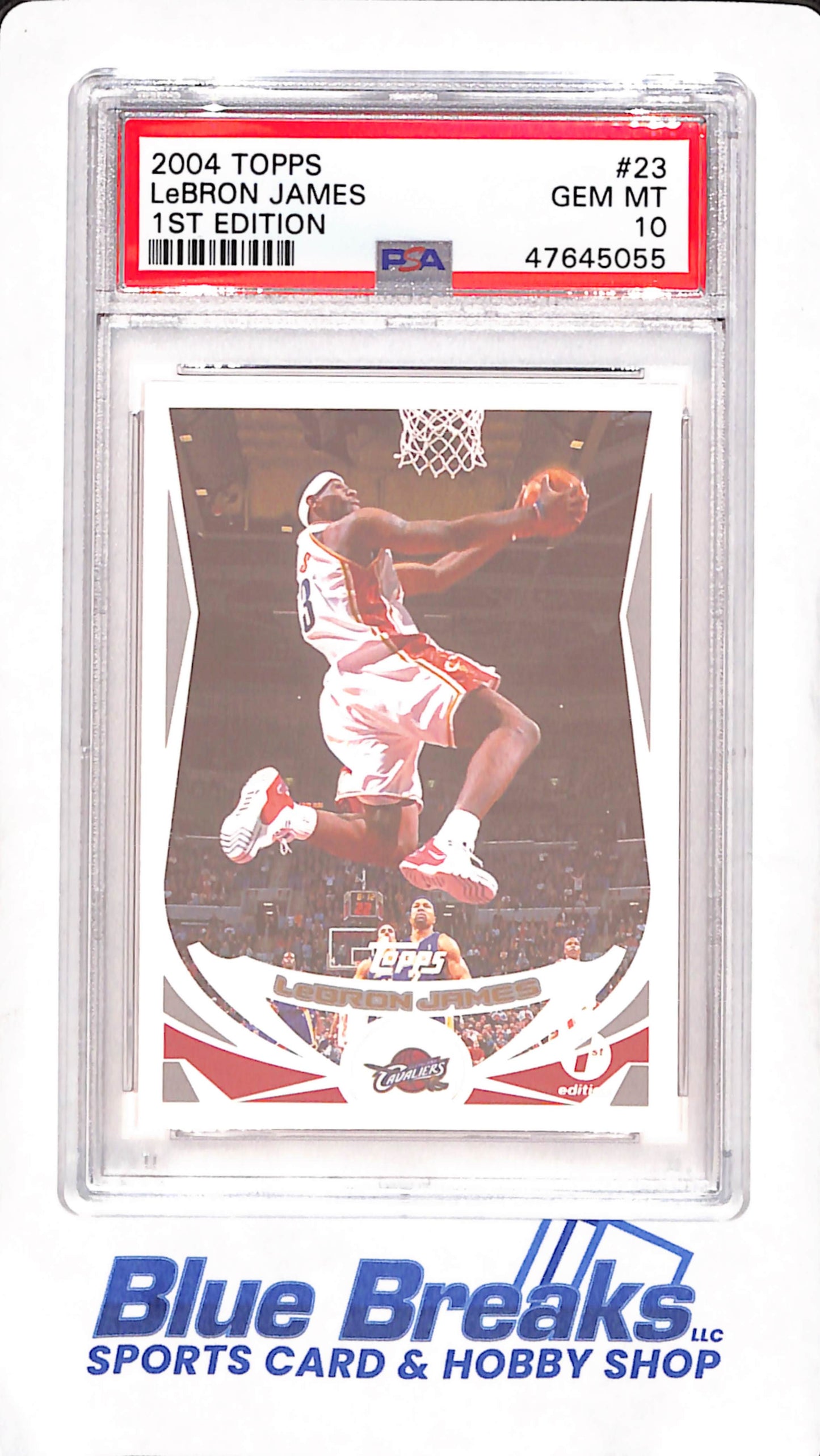 2004 Topps - Lebron James - 1st Edition - Cleveland Cavaliers - Basketball - #23 - PSA 10