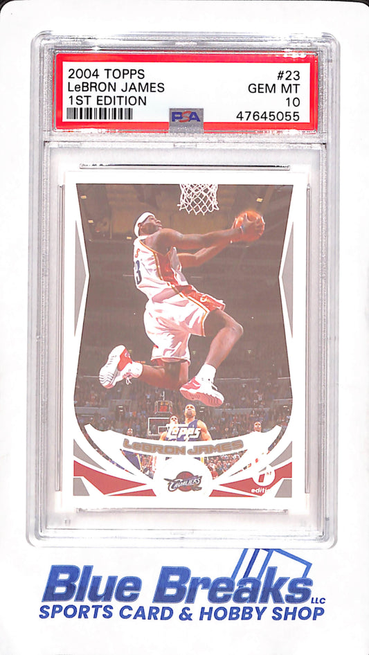 2004 Topps - Lebron James - 1st Edition - Cleveland Cavaliers - Basketball - #23 - PSA 10